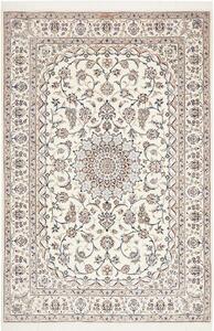 Tappeto Nain 6la Persia Medaglione Crema Azzurro 156x234 Cm