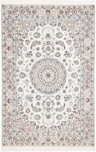 Tappeto Nain 6la Persia Medaglione Avorio Blu 124x187 Cm