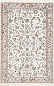 Tappeto Nain 6la Persia Floreale Crema Blu 131x195 Cm