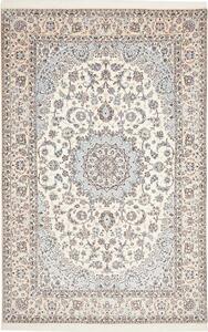 Tappeto Nain 6la Persia Medaglione Bianco Azzurro 160x246 Cm