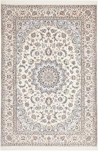 Tappeto Nain 6la Persia Medaglione Crema Azzurro 160x231 Cm