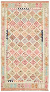 Tappeto Kilim Afghanistan Geometrico Beige Pastello 105x196 Cm