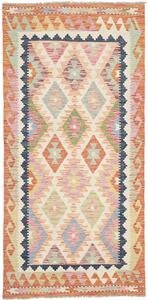 Tappeto Kilim Afghanistan Geometrico Beige Pastello 97x206 Cm