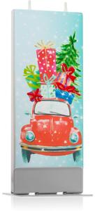 Flatyz Holiday Christmas Car with Gifts candela decorativa 6x15 cm