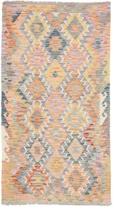 Tappeto Kilim Afghanistan Geometrico Multicolore Pastello 104x195 Cm