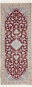 Tappeto Nain 6la Persia Medaglione Bordeaux Crema 80x211 Cm