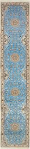 Tappeto Nain 6la Persia Floreale Azzurro Crema 85x440 Cm