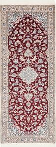 Tappeto Nain 6la Persia Medaglione Bordeaux Crema 81x211 Cm