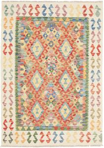 Tappeto Kilim Afghanistan Geometrico Multicolore Vivace 127x178 Cm