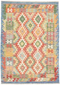 Tappeto Kilim Afghanistan Astratto Multicolore Pastello 125x175 Cm