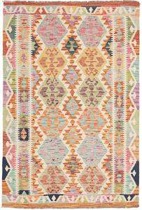 Tappeto Kilim Afghanistan Geometrico Multicolore Vivace 124x182 Cm