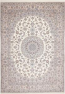Tappeto Nain 6la Persia Medaglione Crema Blu 252x356 Cm