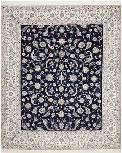 Tappeto Nain 6la Persia Floreale Blu Scuro Crema 256x309 Cm
