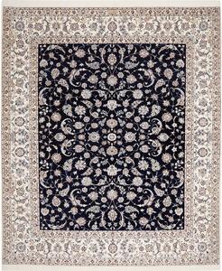 Tappeto Nain 6la Persia Floreale Blu Notte Avorio 260x310 Cm