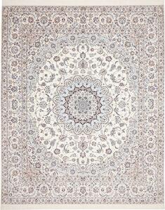 Tappeto Nain 6la Persia Medaglione Crema Azzurro 256x312 Cm