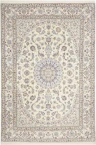 Tappeto Nain 6la Persia Medaglione Crema Azzurro 200x295 Cm