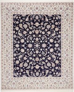 Tappeto Nain 6la Persia Floreale Blu Notte Crema 253x306 Cm