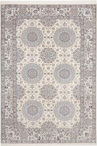 Tappeto Nain 6la Persia Floreale Avorio Blu 215x317 Cm
