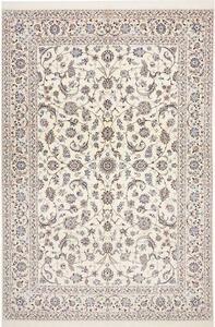 Tappeto Nain 6la Persia Medaglione Avorio Blu 205x302 Cm