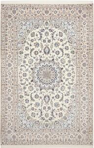 Tappeto Nain 6la Persia Medaglione Crema Azzurro 207x310 Cm