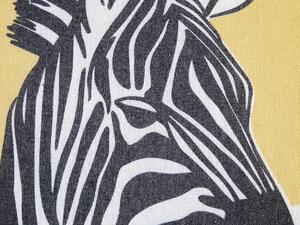 Set di 2 cuscini decorativi Giallo Stampa animali 45 x 45 cm zebra moderno Safari Beliani