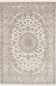 Tappeto Nain 6la Persia Medaglione Avorio Blu 208x317 Cm