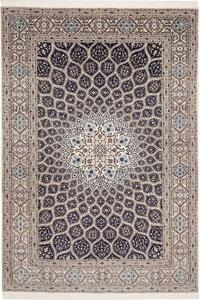 Tappeto Nain 6la Persia Medaglione Crema Blu 212x312 Cm