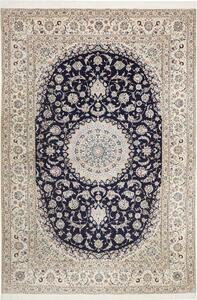 Tappeto Nain 6la Persia Medaglione Blu Crema 205x307 Cm
