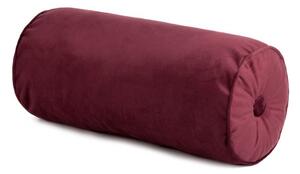 Cuscino in velluto a forma di cilindro in bordeaux 20 x 45 cm