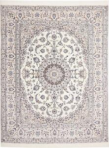 Tappeto Nain 6la Persia Medaglione Crema Blu 208x266 Cm