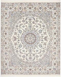Tappeto Nain 6la Persia Medaglione Crema Blu 210x251 Cm