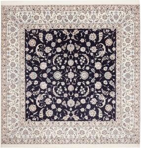 Tappeto Nain 6la Persia Floreale Blu Notte Avorio 260x261 Cm