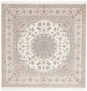 Tappeto Nain 6la Persia Medaglione Avorio Blu 209x205 Cm