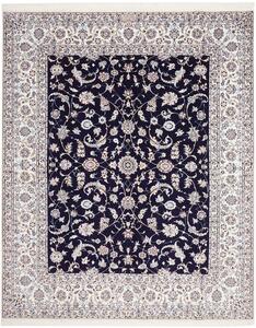 Tappeto Nain 6la Persia Floreale Blu Notte Crema 208x253 Cm