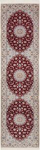 Tappeto Nain 6la Persia Floreale Bordeaux Crema 84x315 Cm