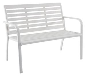 Divano da giardino senza cuscino Centra NATERIAL con braccioli 2 posti in alluminio con seduta in alluminio bianco
