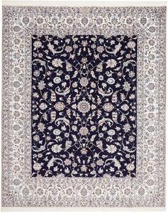 Tappeto Nain 6la Persia Floreale Blu Notte Crema 209x261 Cm