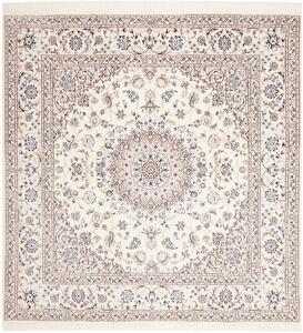 Tappeto Nain 6la Persia Medaglione Avorio Blu 205x213 Cm