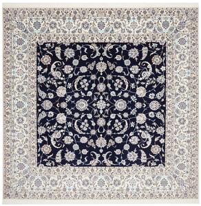 Tappeto Nain 6la Persia Medaglione Blu Scuro Crema 254x250 Cm