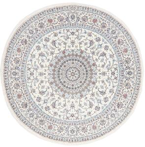 Tappeto Nain 6la Persia Medaglione Avorio Blu 258x258 Cm