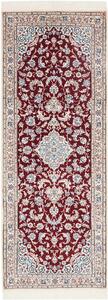 Tappeto Nain 6la Persia Medaglione Rosso Bordeaux Crema 80x210 Cm