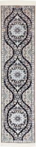 Tappeto Nain 6la Persia Floreale Blu Scuro Avorio 50x206 Cm
