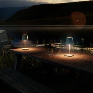 Sigor Nuindie mini lampada da tavolo LED, rotonda, USB-C, verde salvia