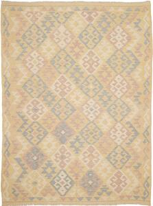 Tappeto Kilim Afghanistan Geometrico Giallo Rosa 181x244 Cm