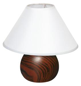 Lampada da comodino classico Ceram marrone, in legno, FAN EUROPE