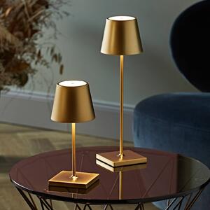 Sigor Nuindie mini lampada da tavolo LED, rotonda, USB-C, color oro