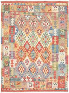 Tappeto Kilim Afghanistan Geometrico Multicolore Vivace 177x239 Cm