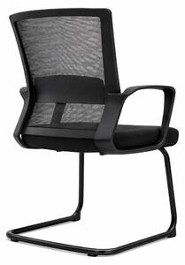 Sedia da ufficio moderna con schienale in rete nera e design ergonomico