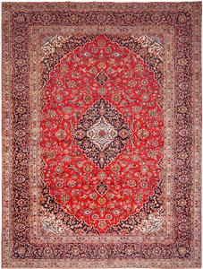 Tappeto Ardakan Persia Medaglione Rosso Blu 300x403 Cm