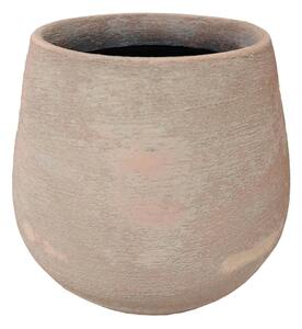 Portavaso Erika in ceramica colore rosa antico H 14 cm, Ø 16 cm